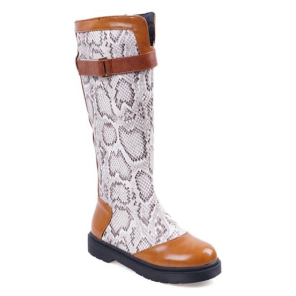 NWT Faux Leather Snake-Embossed Boot, Sz. 8.5 - Picture 3 of 4